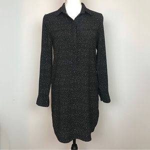 NWT Lila Rose Polka Dot Long Sleeve Shirtdress Size XS
